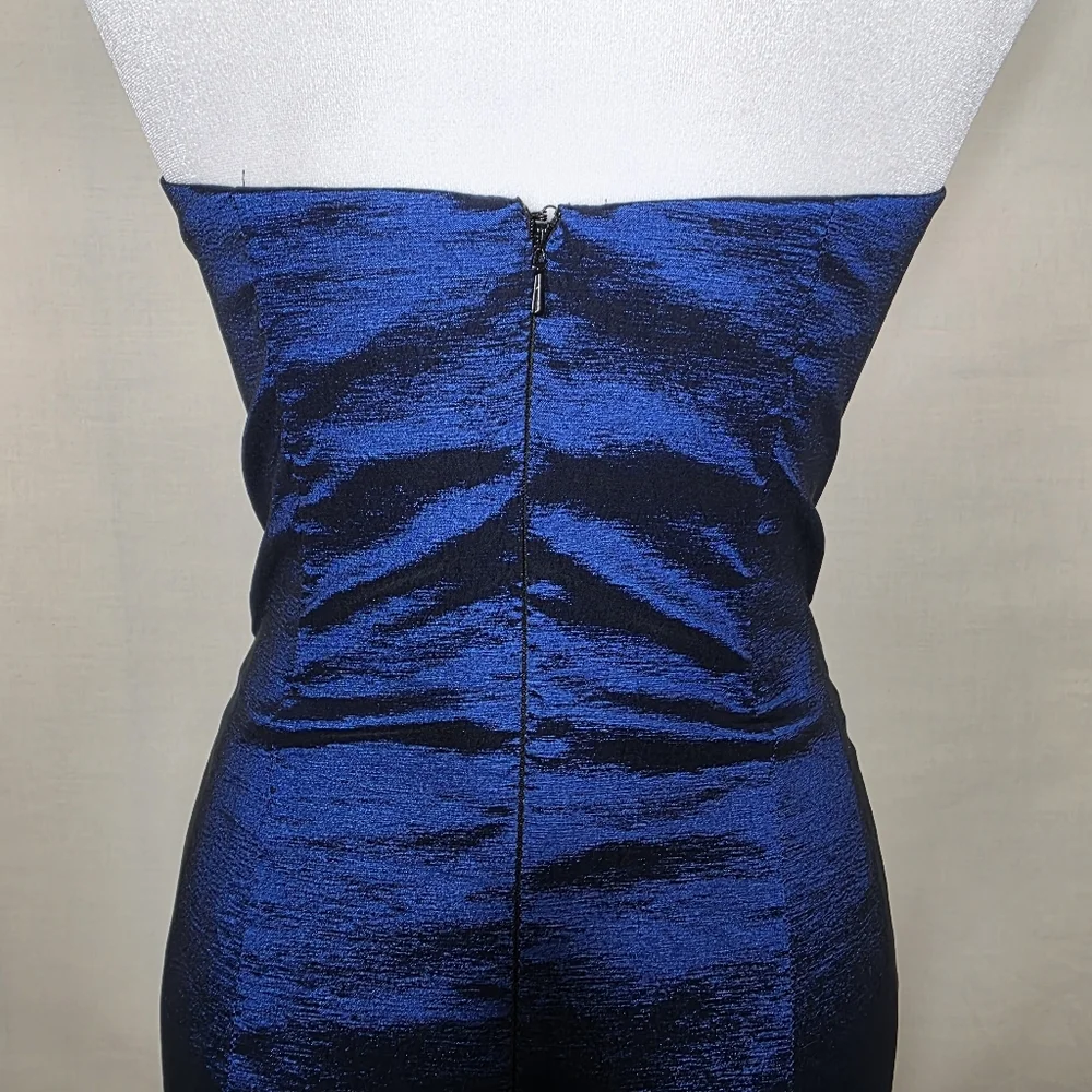 Jessica McClintock Sleeveless Blue Mini Dress Ruffled Party Prom Dress Size 10 - Picture 4 of 9